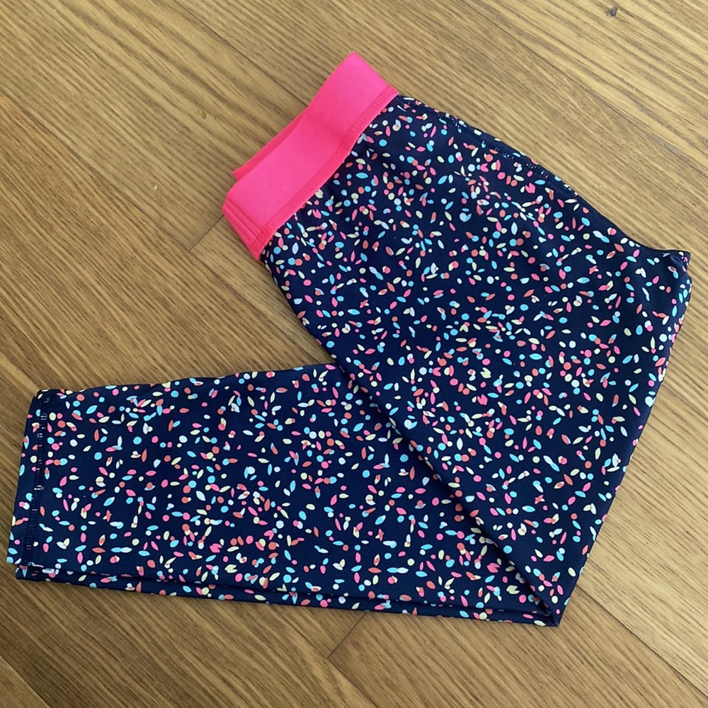 GapFit Girls Multicolored Confetti Print Leggings Sport Pants Size L 10-11
